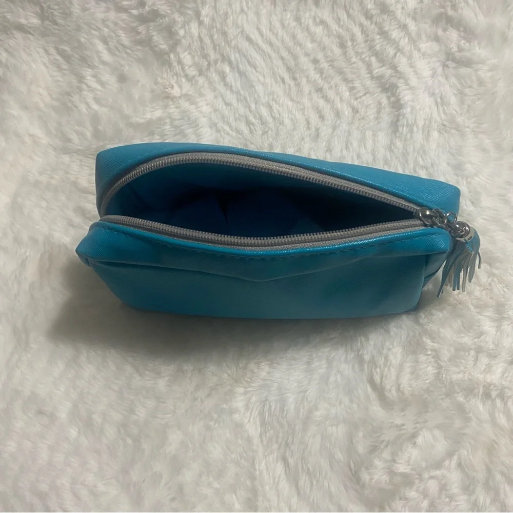 Tula Sky Blue Cosmetic Case with Tassel